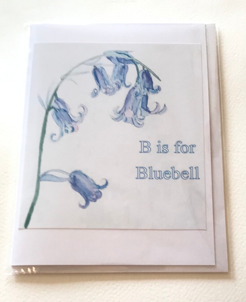 Personalised Handmade Watercolour Bluebell Card image 6