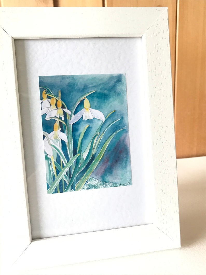 Snowdrops Small Framed Print Gift for Home image 1