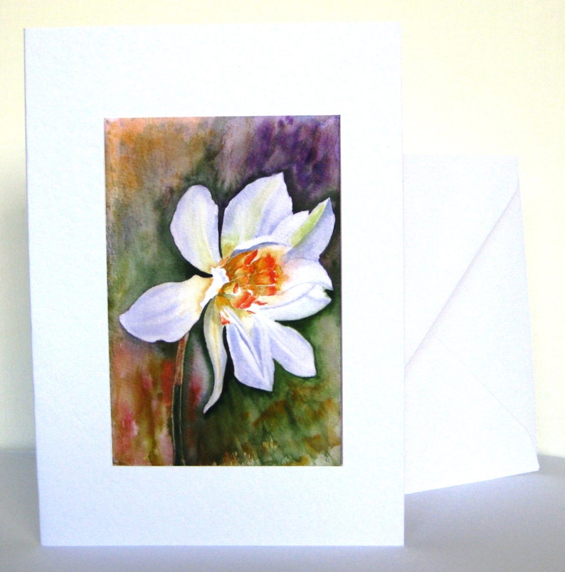 Handmade Watercolor Spring Flower Cards, small gift idea image 5