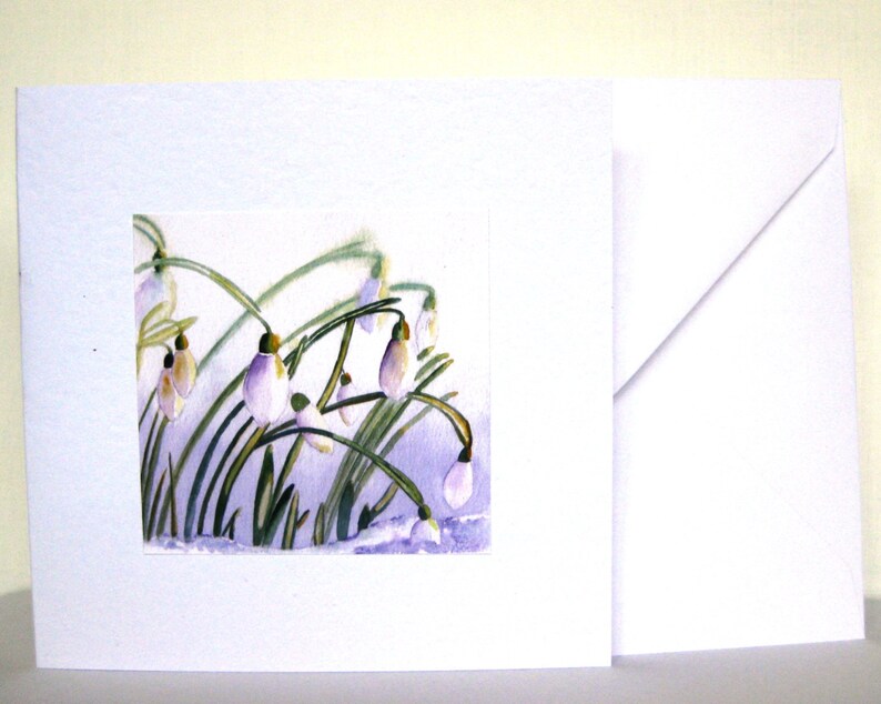 Handmade Watercolor Spring Flower Cards, small gift idea image 2