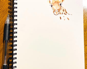 Giraffe Notebook/Journal  - A5 Spiral Journal
