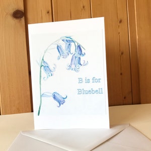 Personalised Handmade Watercolour Bluebell Card image 4