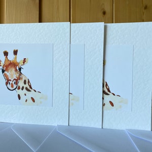 Giraffe Handmade Watercolour Childrens Cards image 8