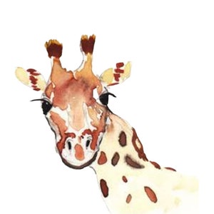 Giraffe Handmade Watercolour Childrens Cards image 5