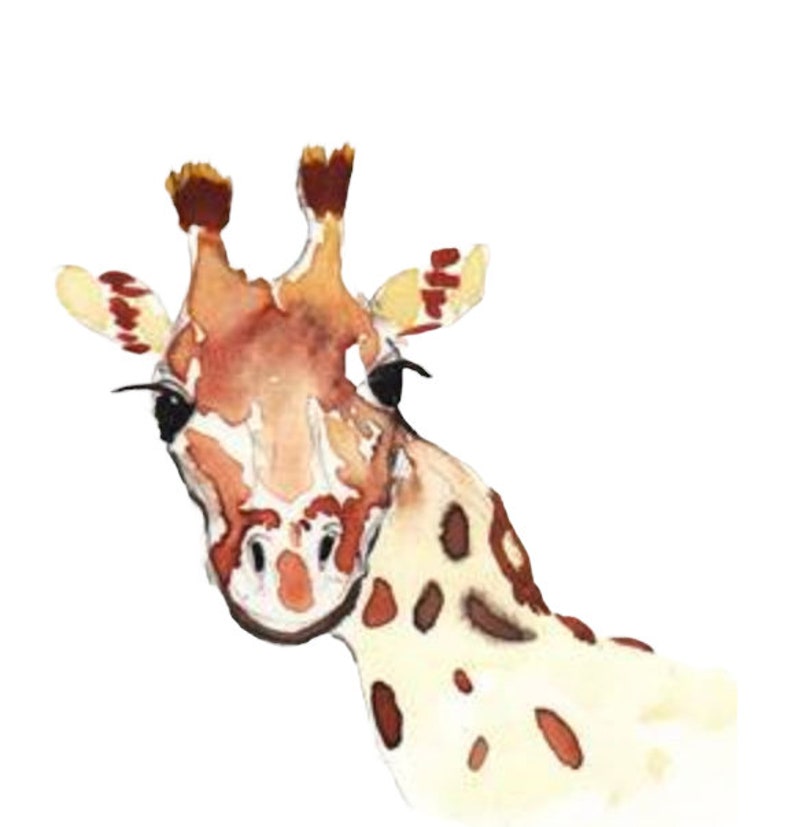 Giraffe Handmade Watercolour Childrens Cards image 5