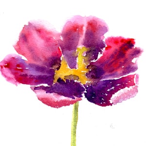 Handmade Watercolour Red Tulip Cards