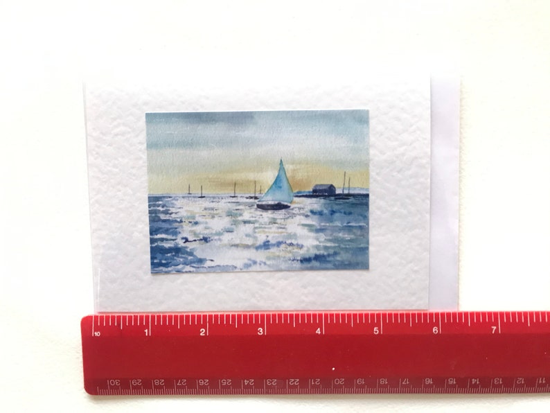 Handmade Watercolour Shimmering Sea Card image 5