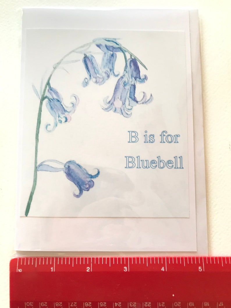 Personalised Handmade Watercolour Bluebell Card image 5