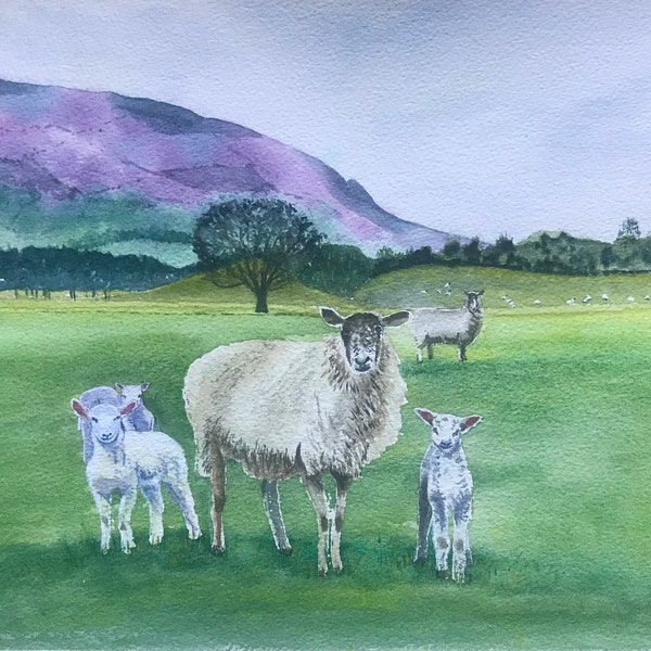 A lovely Stationery Gift for a Country Love, Yorkshire Dales Handmade Watercolour Cards