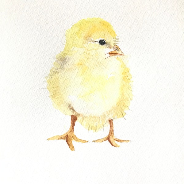 Handmade Watercolour Easter Chick Cards