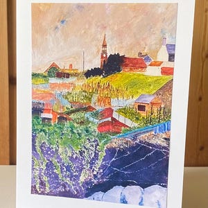 Gardener Birthday Card - Allotment Community Garden - a large Handmade Art Card  -