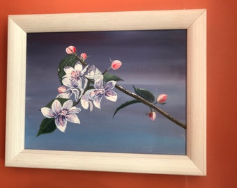 Original Pink Blossom Painting A beautiful piece of wall art