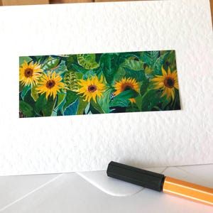 Sonnenblumen - Handgemachte Kunst Grußkarten mit herrlichen gelben Sommerblumen