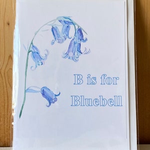 Personalised Handmade Watercolour Bluebell Card image 7