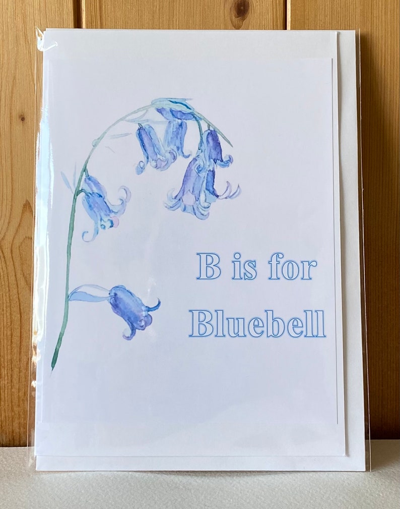 Personalised Handmade Watercolour Bluebell Card image 7