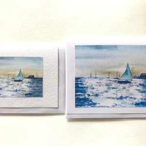 Handmade Watercolour Shimmering Sea Card image 7