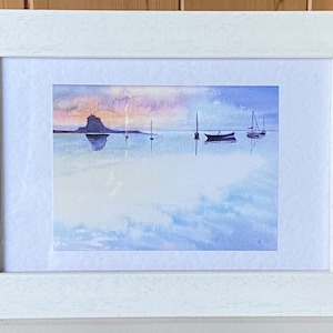 Lindisfarne - stampa incorniciata - Holy Island Wall Art - arredamento per la casa