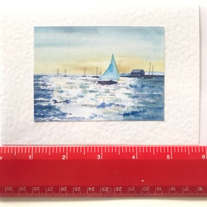 Handmade Watercolour Shimmering Sea Card image 9