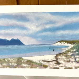 New Zealand Scenic Watercolour Art Card of Ruakaka Beach