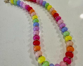 Frosted Rainbow Danika Necklace