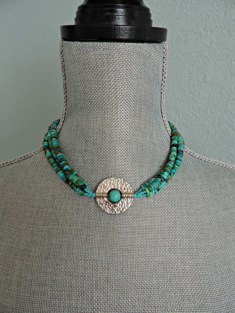Turquoise Lover Necklace Artisan Necklace Statement Necklace