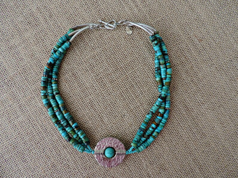 Turquoise Lover Necklace Artisan Necklace Statement Necklace