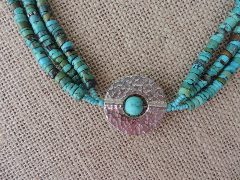 Turquoise Lover Necklace Artisan Necklace Statement Necklace