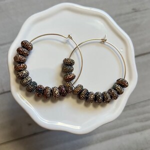 Vintage Sparkle Hoop Earrings//Gold Filled Hoops//Hoop Earrings
