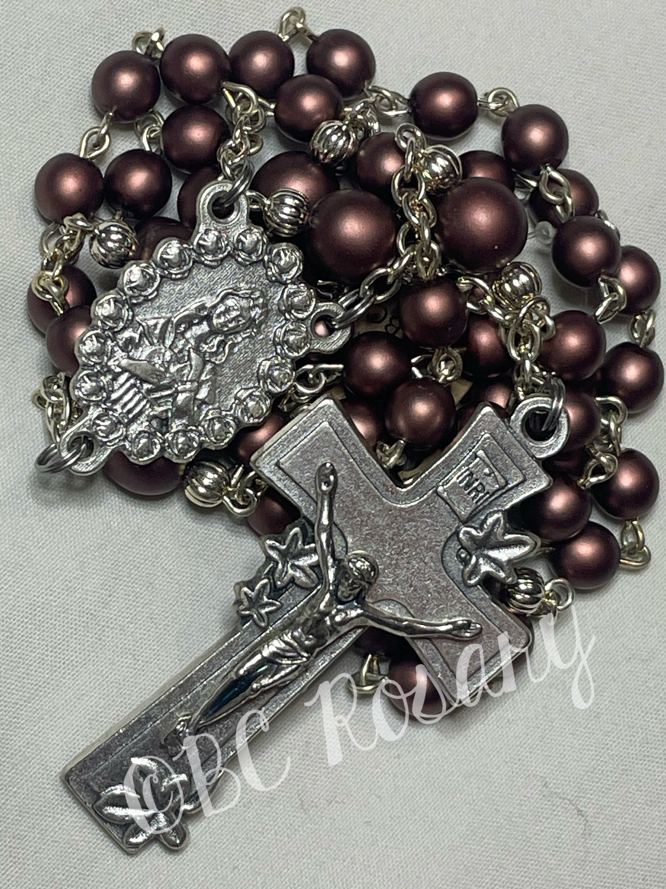 Christening Light Gray Chocolate W/ Mini Rosary Cross Bracelet - From  www.