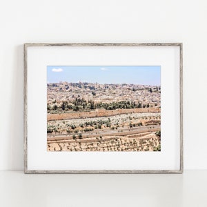 Jerusalem Skyline Wall Art Decor in the Ancient Old City of Jerusalem. Old City Jerusalem Walls, Holy Land Israel Travel Print or Canvas.