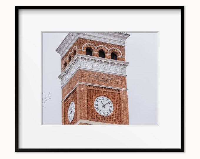 Clemson University Tillman Hall Clocktower Art Print or Canvas. Clemson Tigers Campus Photography Print for Graduation Gift of Alumni.