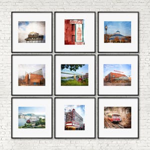 Chattanooga Photography Print or Canvas Set, Chattanooga Art Prints, Framed Chattanooga Art, Chattanooga Canvas Set, Choo Choo, Delta Queen