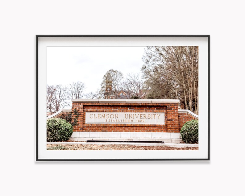 Clemson University Wall Art Print or Canvas. Clemson Etsy