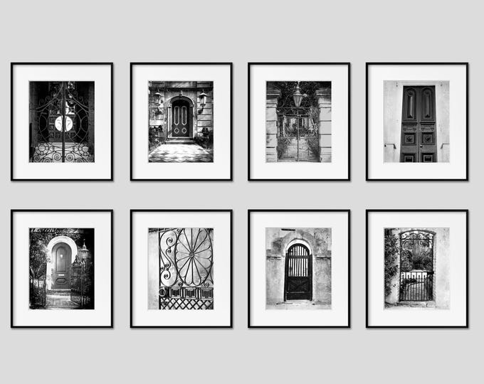 Charleston Prints Set of 8. Charleston Wall Art Gallery. Charleston Pictures, Gates of Charleston, Rustic Wall Decor Living Room, Canvas Art