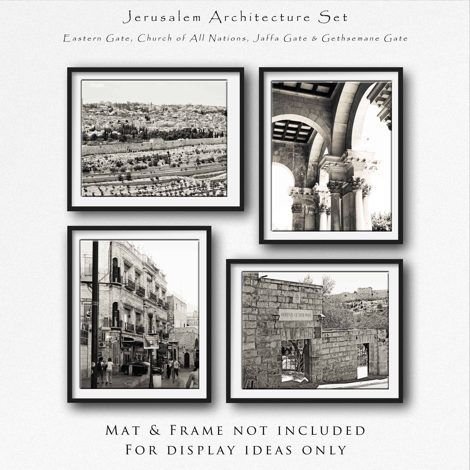 Jerusalem Photography Prints Israel Wall Art Black & White Etsy