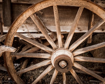 Wagon Wheel Photography Print, Farmhouse Decor, Rustic Wall Art, Framed Wagon Wheel Print, Large Wagon Wheel Canvas, Wagon Wheel Picture