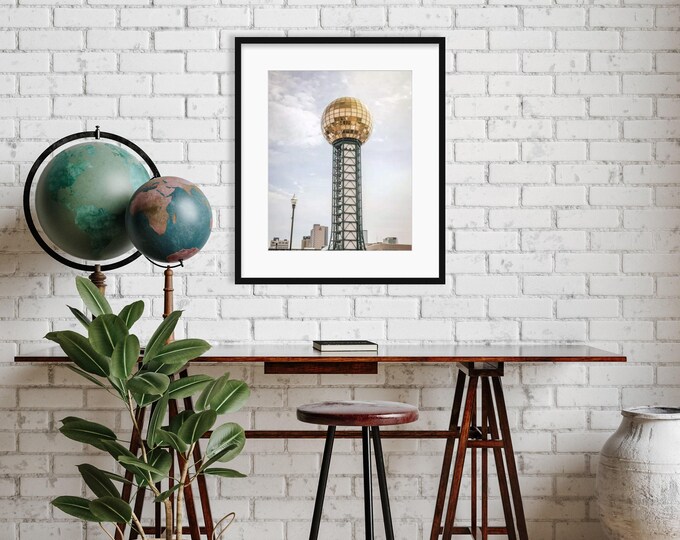 Framed Knoxville Photography Print. World's Fair Sunsphere Print for Wall Decor. Ready to Hang Custom Framed Print. Knoxville TN Wall Art.