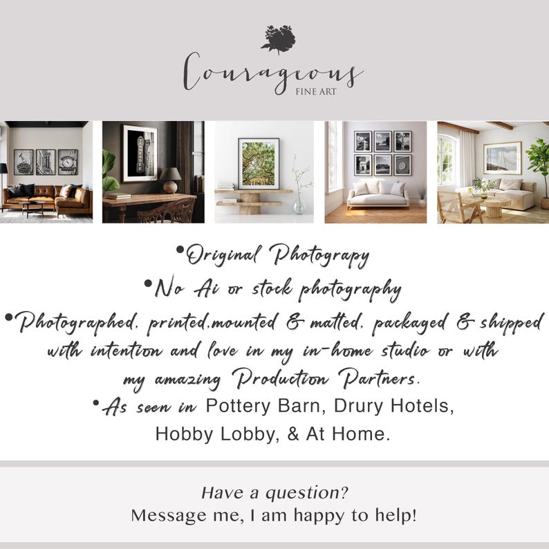 The image is a collage of five photographs depicting various home interior designs, including furniture, decor, and artwork.