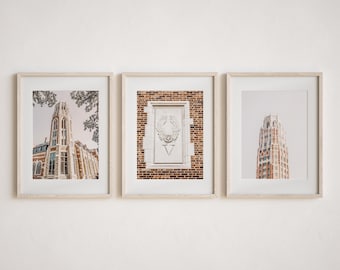 Vanderbilt University Wall Art Prints or Canvas Set of 3.  Vanderbilt Commodores Nashville Tennessee Photography Decor. Graduation Gift.