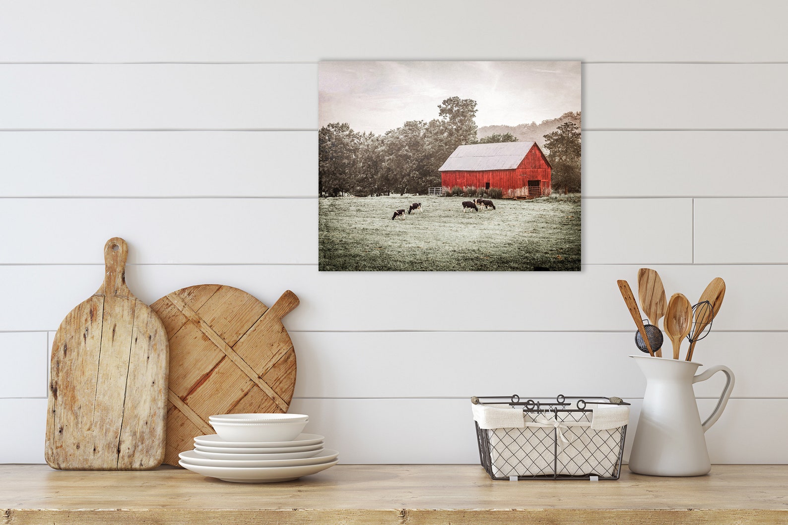 Primitive Rustic Country Farmhouse Wall Art Decor. Red Barn & Etsy