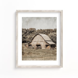 Modern Farmhouse Barn Wall Art Print or Canvas. Rustic Barn Print for Modern Farmhouse Decor.  Rustic Barn Canvas Print. Country Wall Art.