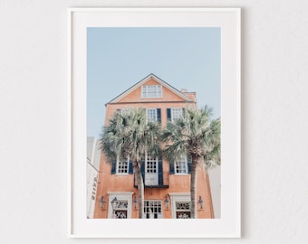 Charleston Wall Art Print or Canvas Decor. Charleston, SC Photography for Light & Airy Decor. Coastal Architectural Wall Art.