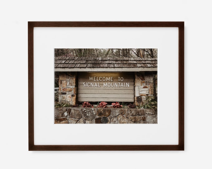 Signal Mountain Sign Photography Wall Art Decor Print or Canvas. Walden's Ridge Signal Mountain Photography Print.