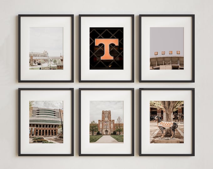 UT Knoxville Art Print Set. Tennessee Vols Art. Knoxville Photography Wall Art Decor. University of Tennessee Vols Graduation Gift.