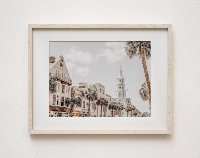 Charleston Art Print or Canvas. Photography Print of Broad Street in Charleston, SC. Charleston Landscape Photography Art Print.