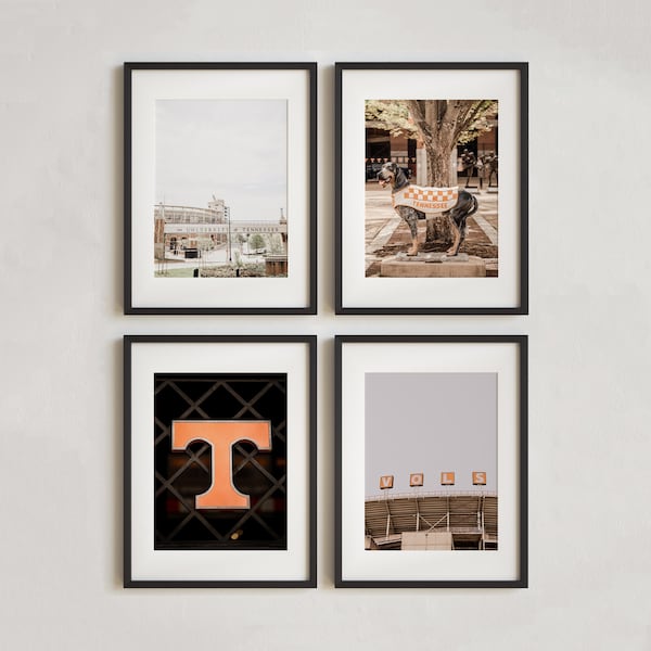 UT Knoxville Art Print Set. Tennessee Vols Photography. Neyland Stadium, Smokey, VOLS Sign Prints. Knoxville Tennessee Discounted Print Set.