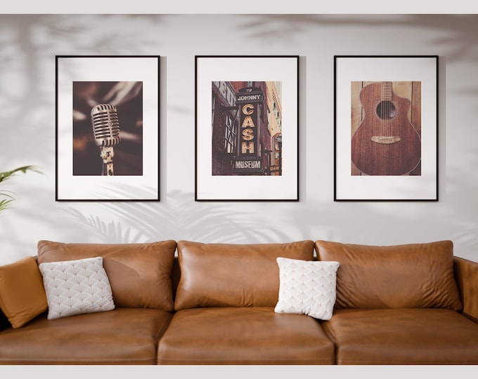 Nashville Art Prints. Vintage Music Wall Art Nashville Photography. Rustic Nashville Cash Sign Poster Prints. Matted Prints Available.