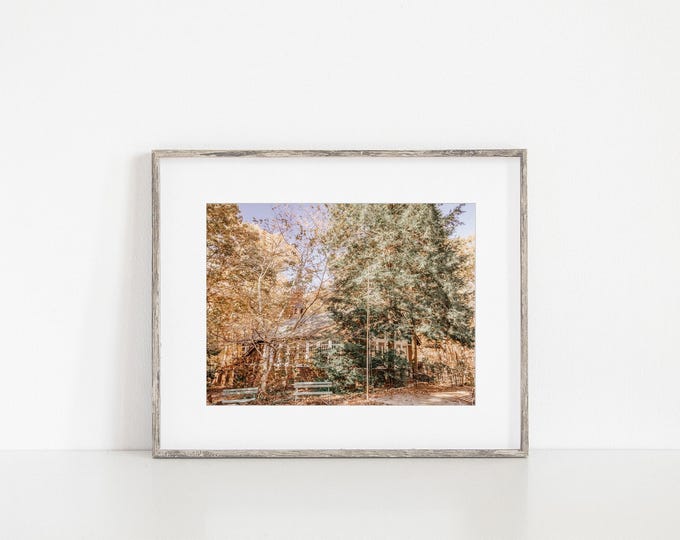 Little Brown Church in the Fall in Walden Wall Art Print or Canvas. Walden's Ridge Signal Mountain Little Brown Church Photography Print.