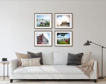 Conjunto de lienzos o láminas fotográficas de Chattanooga, arte mural de Chattanooga, imágenes de Chattanooga, láminas de Chattanooga en madera o metal, arte en lienzo.