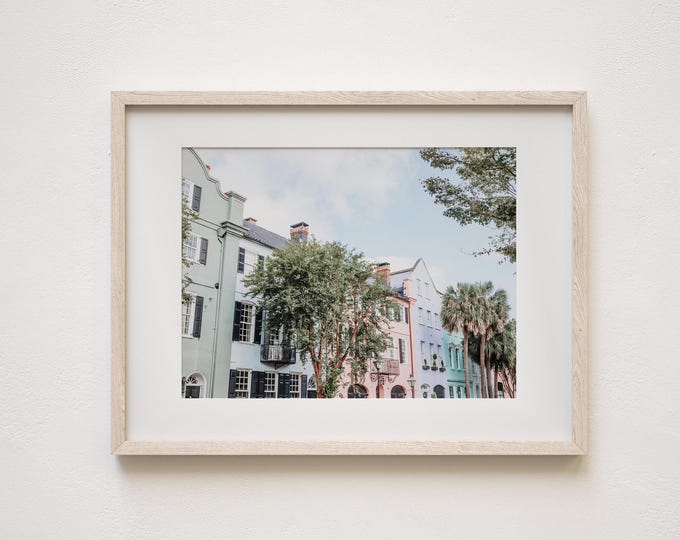 Charleston Art Print or Canvas. Rainbow Row Photography Art Print. Colorful Charleston, SC Large Wall Decor. Gift for Her. Gift for Him.